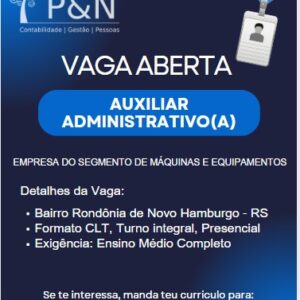 Auxiliar administrativo - Novo Hamburgo