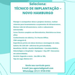 Técnico de Implementação - Novo Hamburgo