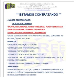 Motorista de Caminhão - São Leopoldo