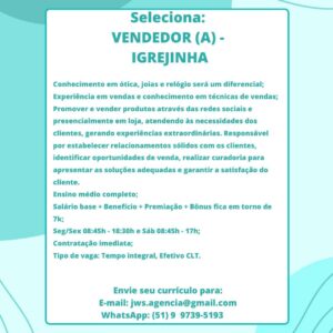 Vendedor(a) - Igrejinha