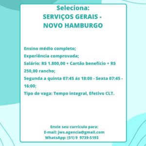 Serviços Gerais - Novo Hamburgo