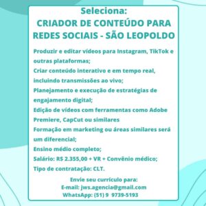 Criador de Conteúdo - São Leopoldo